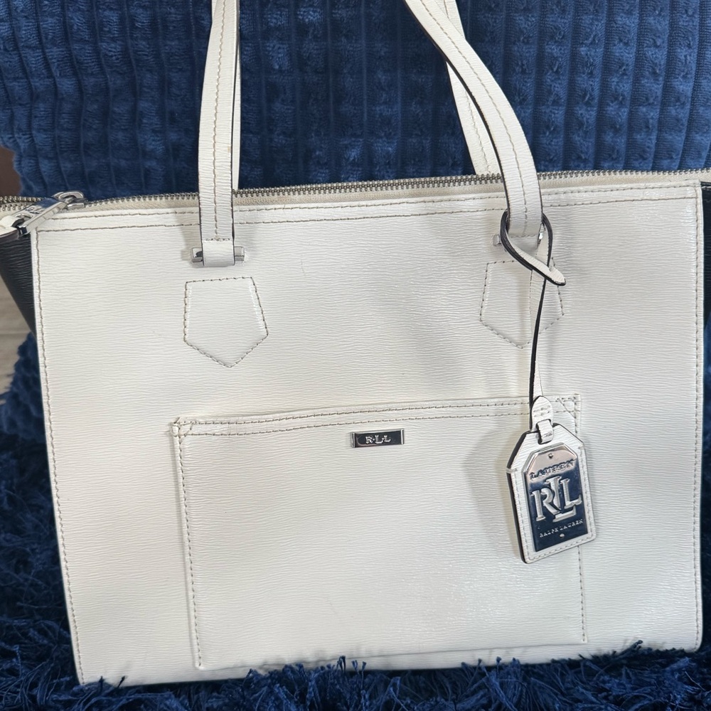 Ralph Lauren Elegant White Tote
